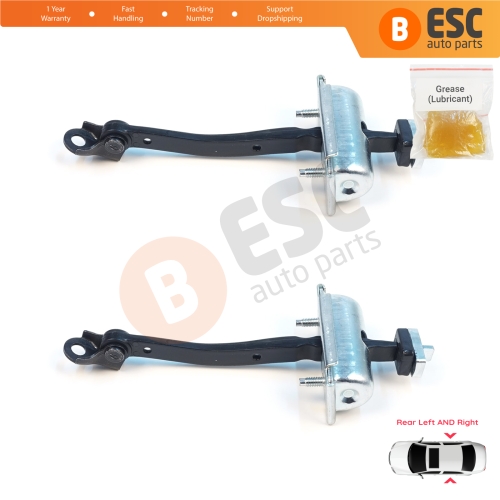 2 Pieces Rear Door Stop Check Assy Limiter Strap for Jeep Cherokee MK5 KL 2014-2023 K68103032AD