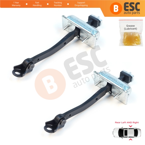 2 Pieces Rear Door Stop Check Assy Limiter Strap for Jeep Cherokee MK5 KL 2014-2023 K68103032AD