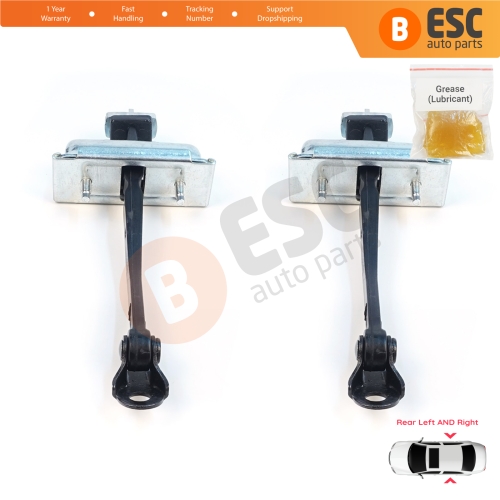 2 Pieces Rear Door Stop Check Assy Limiter Strap for Jeep Cherokee MK5 KL 2014-2023 K68103032AD