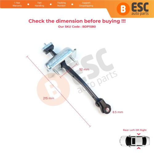 Rear Door Stop Check Assy Limiter Strap for Jeep Cherokee MK5 KL 2014-2023 K68103032AD