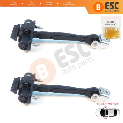 2 Pieces Front Door Stop Check Assy Limiter Strap for Jeep Compass MK2 MP/552 MP M6 MV M7 2017-On 68242951AB