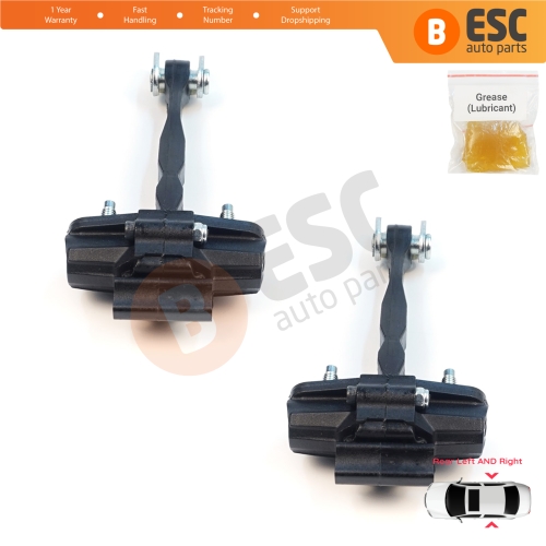 2 Pieces Rear Door Stop Check Assy Limiter Strap for Jeep Compass MK2 MP/552 MP M6 MV M7 2017-On 68243645AB