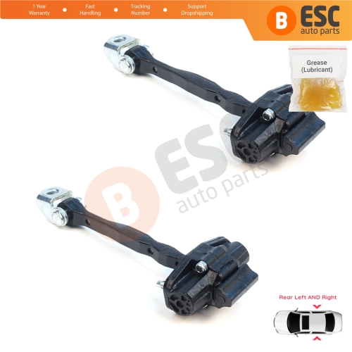 2 Pieces Rear Door Stop Check Assy Limiter Strap for Jeep Compass MK2 MP/552 MP M6 MV M7 2017-On 68243645AB
