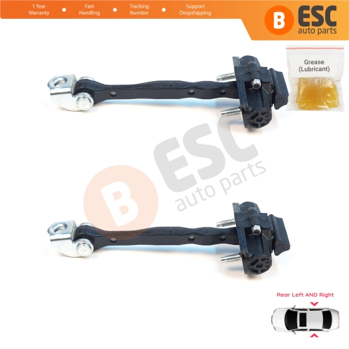 2 Pieces Rear Door Stop Check Assy Limiter Strap for Jeep Compass MK2 MP/552 MP M6 MV M7 2017-On 68243645AB
