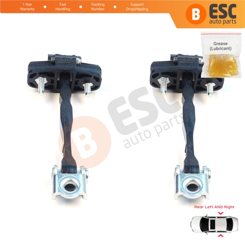 2 Pieces Rear Door Stop Check Assy Limiter Strap for Jeep Compass MK2 MP/552 MP M6 MV M7 2017-On 68243645AB