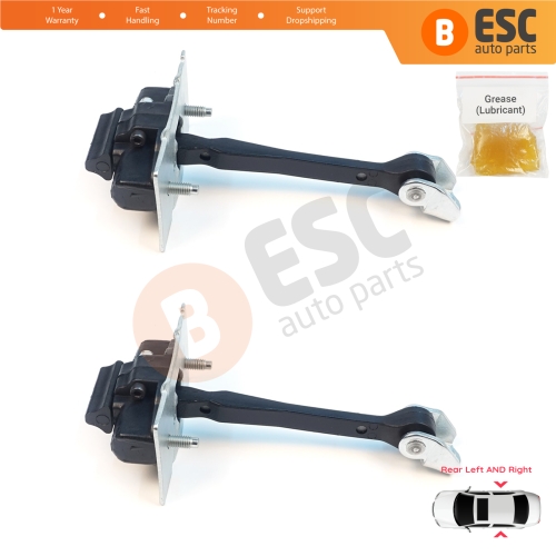 2 Pieces Rear Door Hinge Stop Check Strap Limiter for Citroen C Elysee Peugeot 301 9675207680