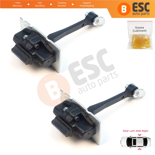 2 Pieces Rear Door Hinge Stop Check Strap Limiter for Citroen C Elysee Peugeot 301 9675207680
