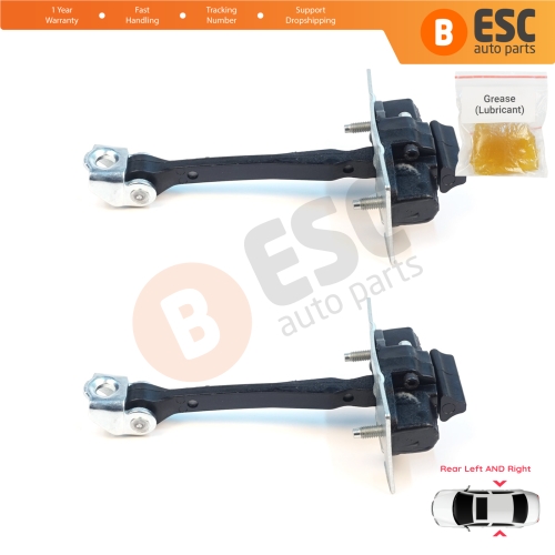 2 Pieces Rear Door Hinge Stop Check Strap Limiter for Citroen C Elysee Peugeot 301 9675207680