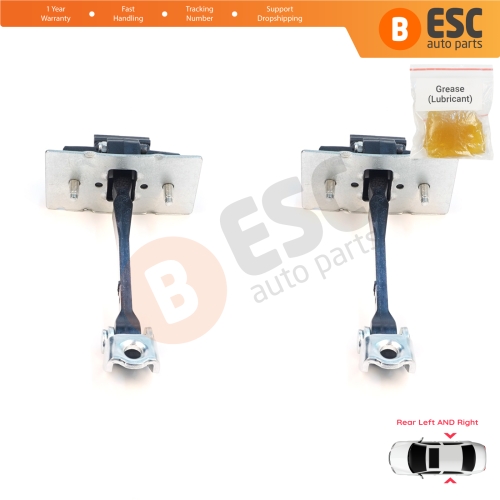 2 Pieces Rear Door Hinge Stop Check Strap Limiter for Citroen C Elysee Peugeot 301 9675207680