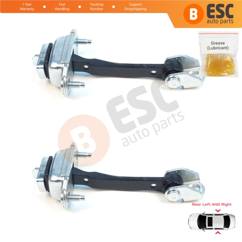 2 Pieces Rear Door Hinge Stop Check Strap Limiter for Peugeot 407 6D 6E 2004-2011 4/5-Door 9181K5