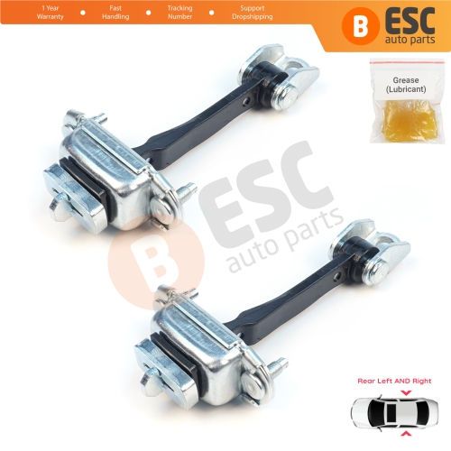 2 Pieces Rear Door Hinge Stop Check Strap Limiter for Peugeot 407 6D 6E 2004-2011 4/5-Door 9181K5