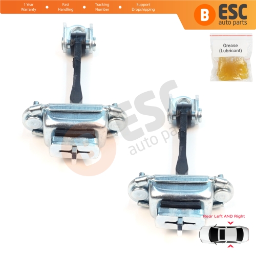 2 Pieces Rear Door Hinge Stop Check Strap Limiter for Peugeot 407 6D 6E 2004-2011 4/5-Door 9181K5