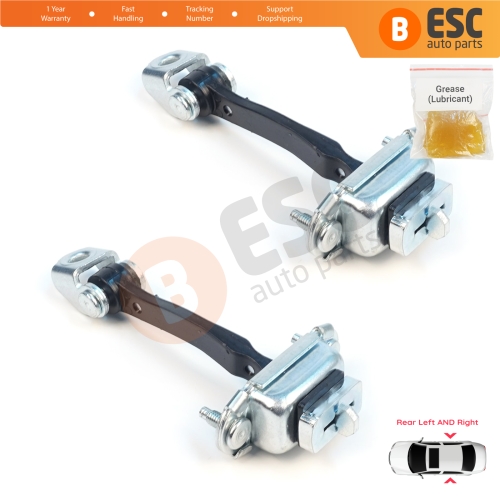 2 Pieces Rear Door Hinge Stop Check Strap Limiter for Peugeot 407 6D 6E 2004-2011 4/5-Door 9181K5