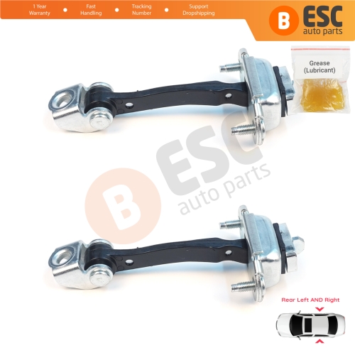 2 Pieces Rear Door Hinge Stop Check Strap Limiter for Peugeot 407 6D 6E 2004-2011 4/5-Door 9181K5