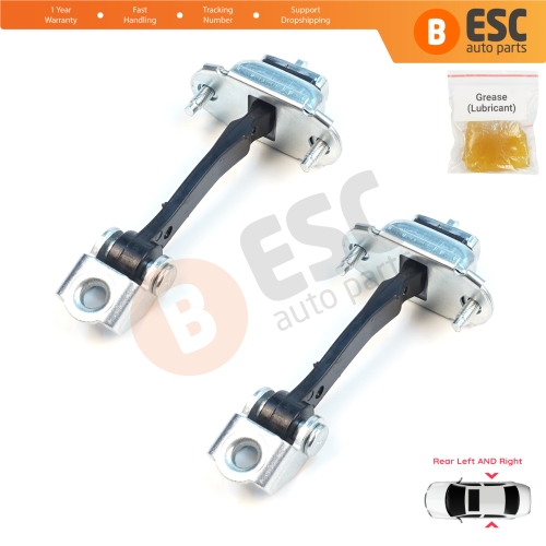 2 Pieces Rear Door Hinge Stop Check Strap Limiter for Peugeot 407 6D 6E 2004-2011 4/5-Door 9181K5