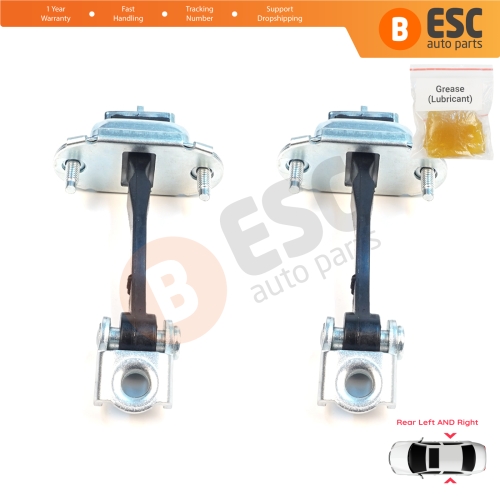 2 Pieces Rear Door Hinge Stop Check Strap Limiter for Peugeot 407 6D 6E 2004-2011 4/5-Door 9181K5
