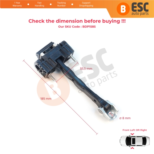 2 Pieces Front Door Hinge Stop Check Strap Limiter for Volvo S80 XC70 S60 MK2 V70 MK3 XC60 V60 MK1 31298466