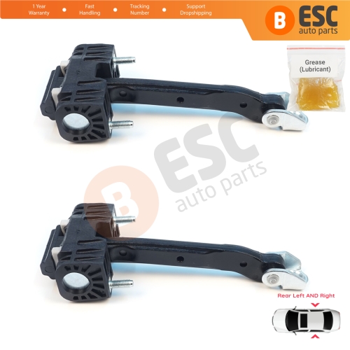 2 Pieces Rear Door Hinge Stop Check Strap Limiter for Volvo S80 XC70 S60 MK2 V70 MK3 XC60 V60 MK1 31298467