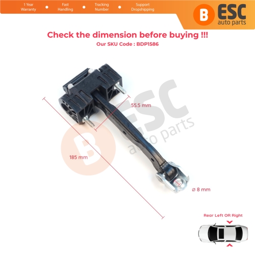 Rear Door Hinge Stop Check Strap Limiter for Volvo S80 XC70 S60 MK2 V70 MK3 XC60 V60 MK1 31298467