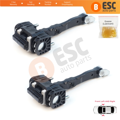 2 Pieces Front Door Hinge Stop Check Strap Limiter for Volvo S40 MK2 544 V50 545 C30 533 31217750