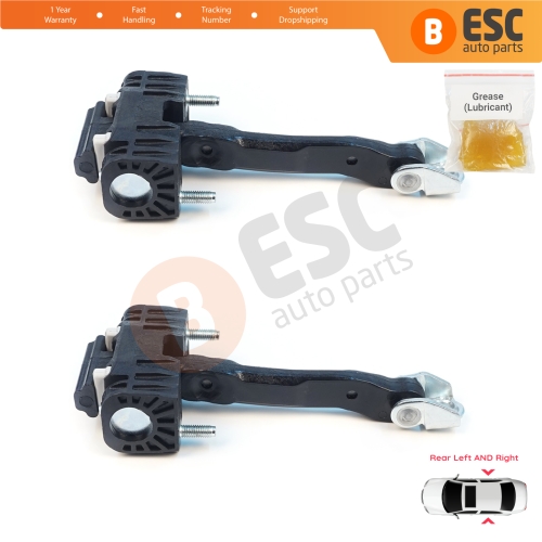 2 Pieces Rear Door Hinge Stop Check Strap Limiter for Volvo S40 MK2 544 V50 545 C30 533 31217751