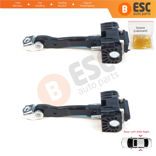 2 Pieces Rear Door Hinge Stop Check Strap Limiter for Volvo S40 MK2 544 V50 545 C30 533 31217751