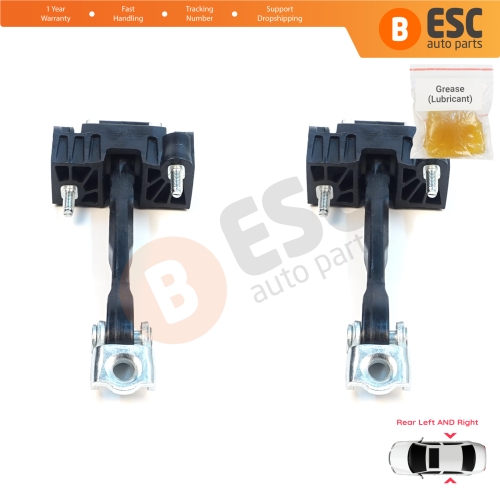 2 Pieces Rear Door Hinge Stop Check Strap Limiter for Volvo S40 MK2 544 V50 545 C30 533 31217751