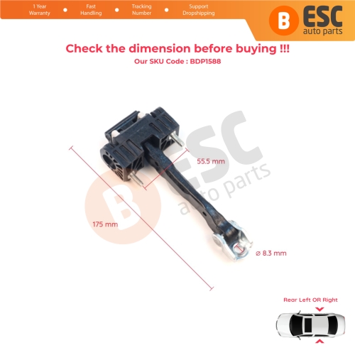 Rear Door Hinge Stop Check Strap Limiter for Volvo S40 MK2 544 V50 545 C30 533 31217751