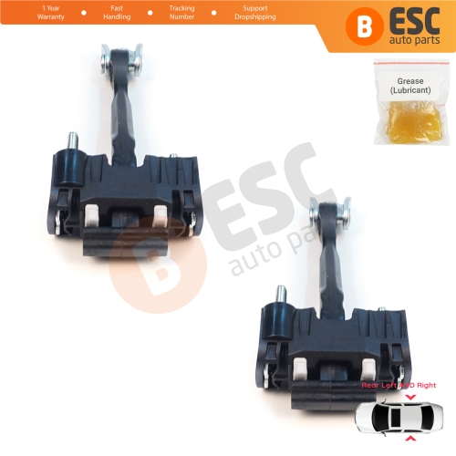 2 Pieces Rear Door Hinge Stop Check Strap Limiter for Volvo V70 MK2 S60 XC90 XC70 Cross Country MK1 31217752