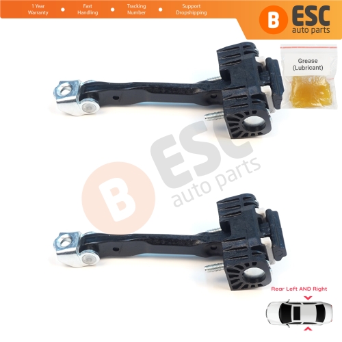 2 Pieces Rear Door Hinge Stop Check Strap Limiter for Volvo V70 MK2 S60 XC90 XC70 Cross Country MK1 31217752