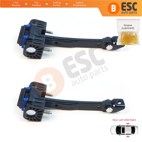 2 Pieces Rear Door Hinge Stop Check Assy Limiter Strap for Mercedes C Class W206 S206 2021-On A2067305802