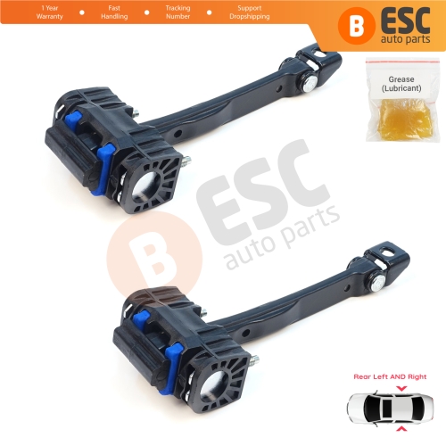 2 Pieces Rear Door Hinge Stop Check Assy Limiter Strap for Mercedes C Class W206 S206 2021-On A2067305802