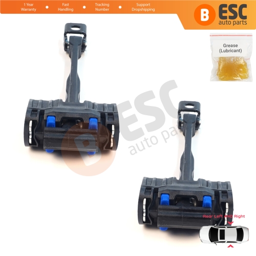 2 Pieces Rear Door Hinge Stop Check Assy Limiter Strap for Mercedes C Class W206 S206 2021-On A2067305802