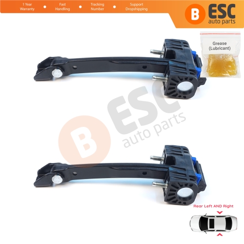 2 Pieces Rear Door Hinge Stop Check Assy Limiter Strap for Mercedes C Class W206 S206 2021-On A2067305802