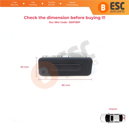 Rear Tailgate Lock Release Button for Renault Megane Scenic MK4 Clio 5 Captur 2 Twingo 3 Duster 2 Sandero Logan 2 3 906069264R