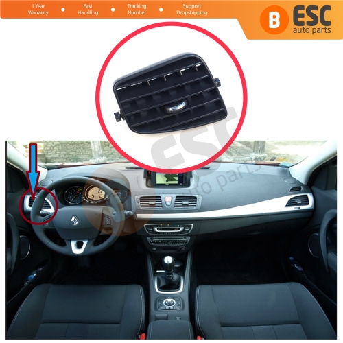 Dashboard Side Air Vent Grill Cover Trim Inner Diffuser Left for Renault Megane MK3 2008-2016 Fluence L3 2009–2020 687618845R