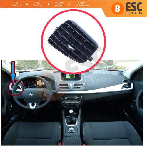 Dashboard Side Air Vent Grill Cover Trim Inner Diffuser Right for Renault Megane MK3 2008-2016 Fluence L3 2009–2020 687604198R