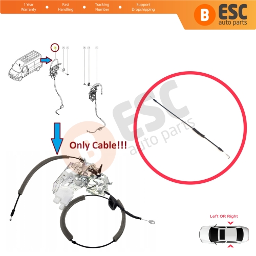 Side Sliding Door Lock Release Cable for Renault Master MK3 Opel Vauxhall Movano B Nissan NV400 826703236R 8200766635