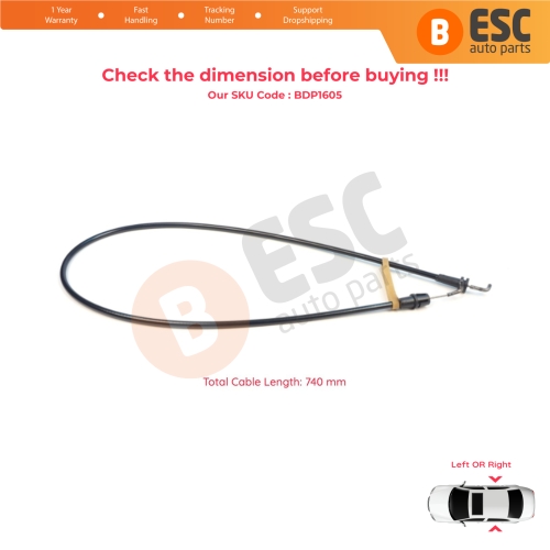 Side Sliding Door Lock Release Cable for VW Caddy MK3 2K 2C 2004-2015 2K5843653C
