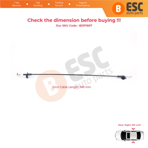 Side Sliding Door Inner Handle Lock Release Cable for Fiat Fiorino MK3 225 Qubo Citroen Nemo Peugeot Bipper 1365839080