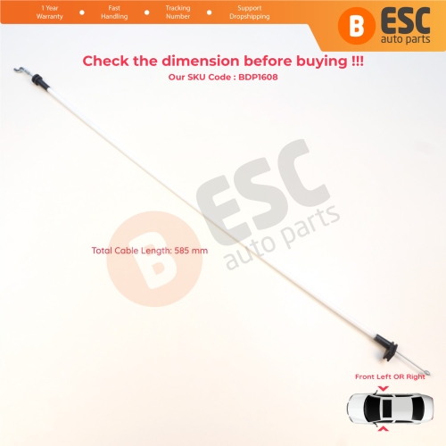 Front Door Handle Opening Release Cable for Mercedes Sprinter MK1 1995-2006 VW LT MK2 1996-2006 9017600704 2D0837085
