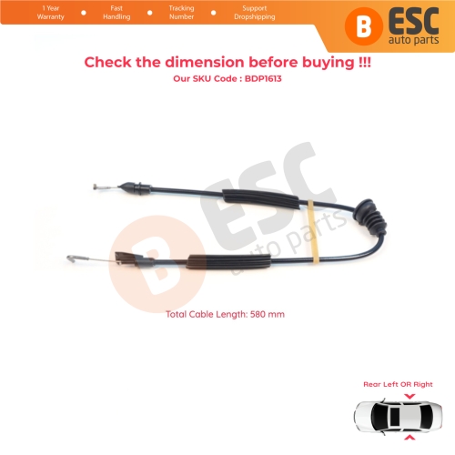 Rear Door Handle Lock Release Cable for Seat Leon MK1 Toledo MK2 1M 3B4839015 3B4839016 