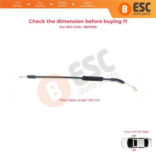 Front Door Outer Handle Lock Release Cable for Renault Clio MK4 Kangoo MK2 2007-2021 Citan W415 8200497579