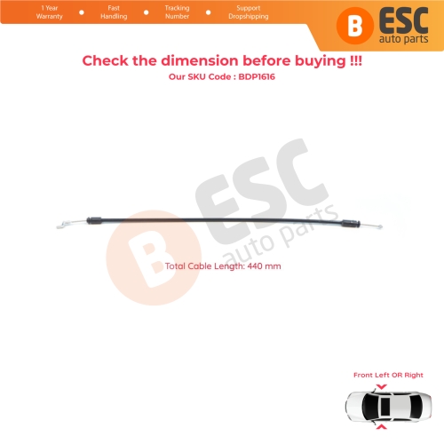 Front Door Outer Handle Lock Release Cable for Renault Master MK3 Nissan NV400 X62 Vauxhall Opel Movano B 805030009R 805020009R