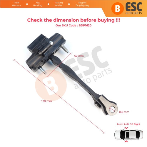 Front Door Stop Check Assy Limiter Strap for Ford Tourneo Transit Courier MK2 N1P N3P V769 2023-On 2703945
