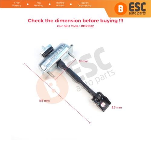 Rear Cab Door Stop Check Assy Limiter Strap for Ford Transit MK4 V363 2013-On Double Cab 1871653