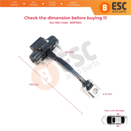 Rear Door Stop Check Assy Limiter Strap for Ford Ranger MK3 TKE P375 PX 2N 2G 2P 2011-2023 Europe Everest UA MK2 5339618