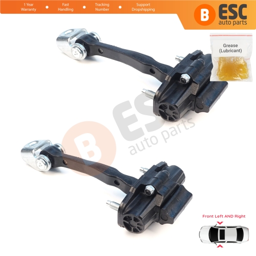 2 Pieces Front Door Stop Check Assy Limiter Strap for Ford Ranger MK4 P703 RA 2022-On KB3B2123552AB