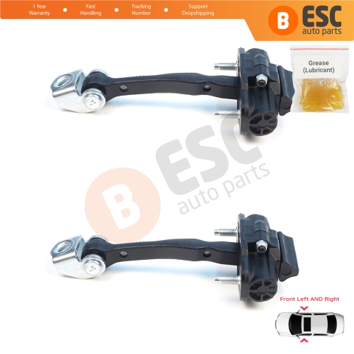 2 Pieces Front Door Stop Check Assy Limiter Strap for Ford Ranger MK4 P703 RA 2022-On KB3B2123552AB