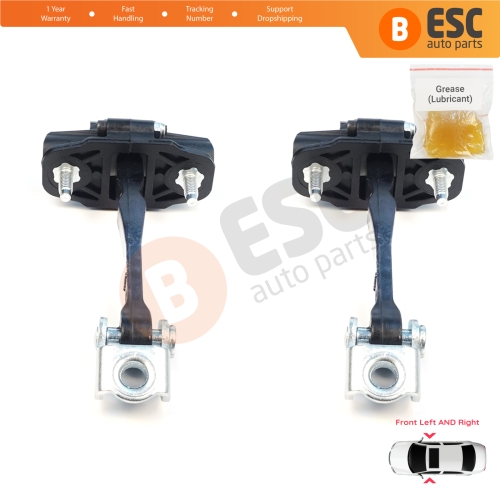 2 Pieces Front Door Stop Check Assy Limiter Strap for Ford Ranger MK4 P703 RA 2022-On KB3B2123552AB